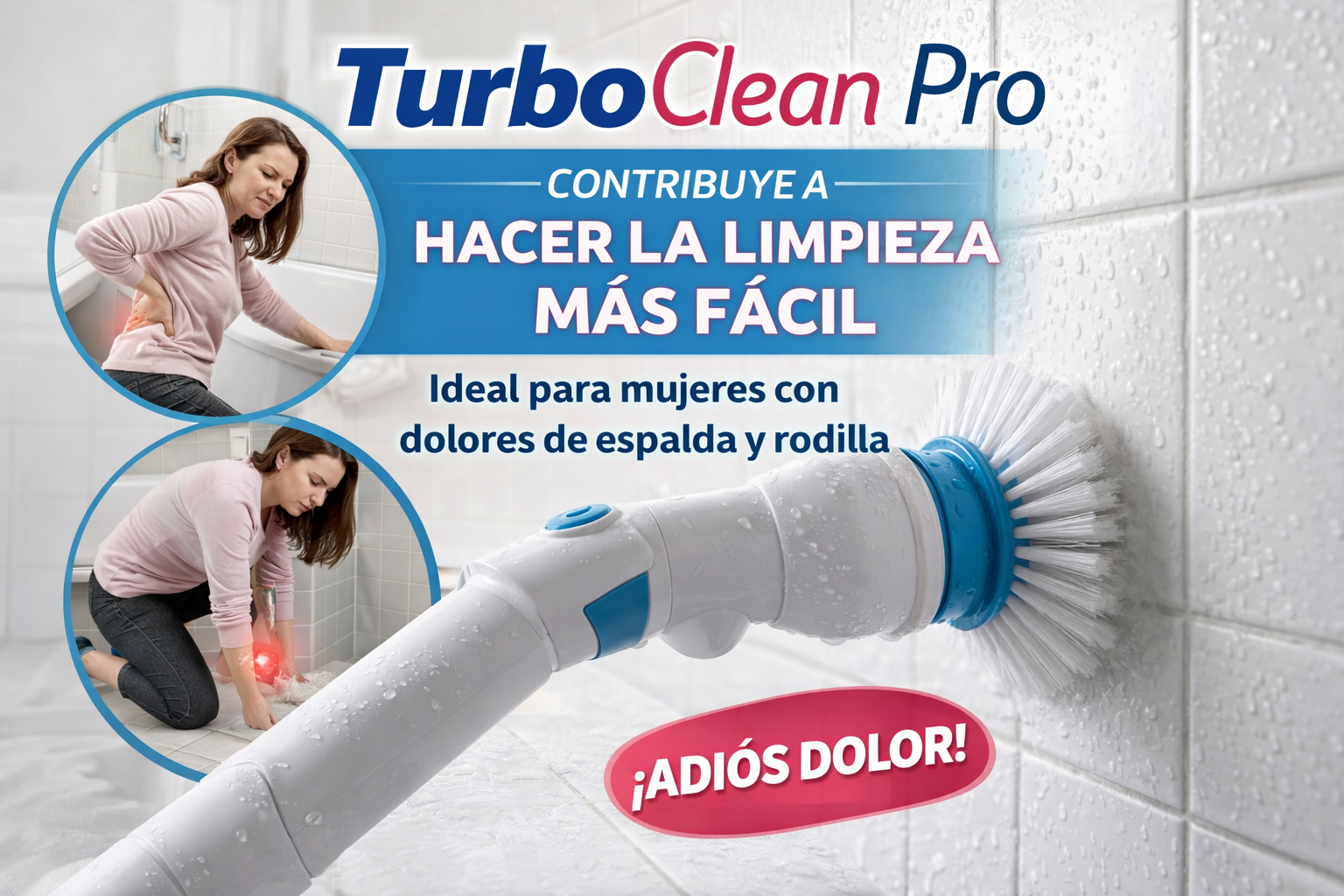 Cepillo Eléctrico de Limpieza Profunda para Baño